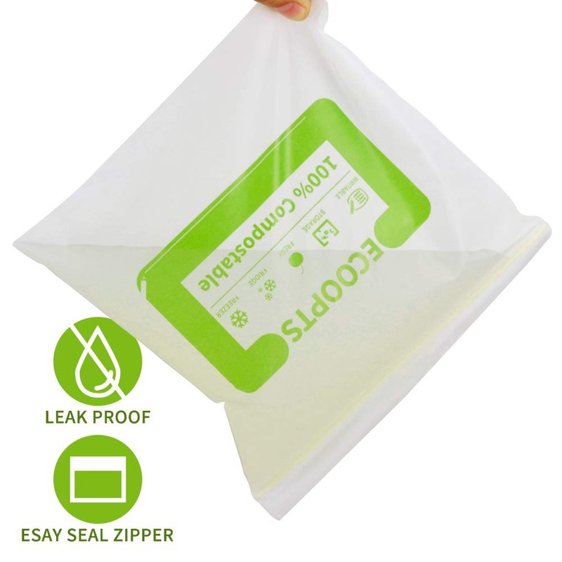 100% Compostable Large Sandwich Zip Bag | ECO-Friendly Food Storage
