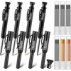 Hiboom 4 Pack Carpenter Pencils with 36 Refills (Red, Black,