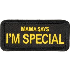 OneTigris Patches Velcro, Embroidery Velcro Patch, Tactical Patch with Velcro - Mama Says I'm Special - (8.9 cm x 4 cm / 3.5 x 1.6 inches) for Military, Backpack & Clothing