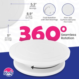 Riccle 88 piezas kit de decoración de pasteles con tocadiscos para tartas, incluye 50 desechables + 2 bolsas de tubería reutilizables y juego de puntas, 24 puntas de tubería de glaseado, 2 espátulas,