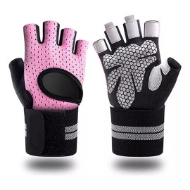 Nemuri Guantes Para Gym Con Muñequera Mujer Rosa, Pesas, Crossfit