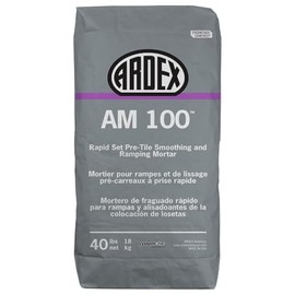 Ardex AM 100 Rapid Set Smoothing Mortar – Fast-Setting Cement-Based Ramp and Patch Compound for Sloping, Leveling, for Interior and Exterior Use, 40 lbs Bag (11897)