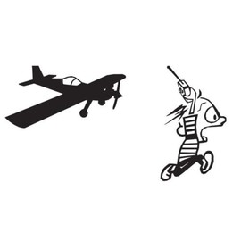 RC Plane Guy Pilot Running Vinyl Decal Sticker Window Laptop Graphic Cartoon , Die cut vinyl decal for windows, cars, trucks, tool boxes, laptops, MacBook - virtually any hard, smooth surface
