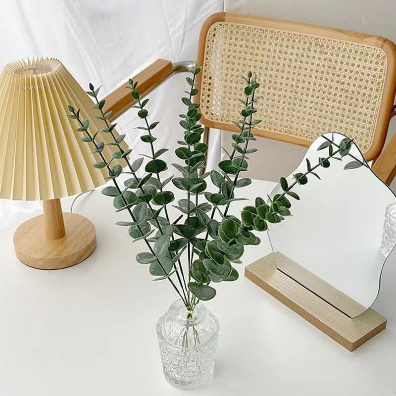 24PCS Tallos de Eucalipto Artificiales,Tallos de Eucalipto para Decoración de