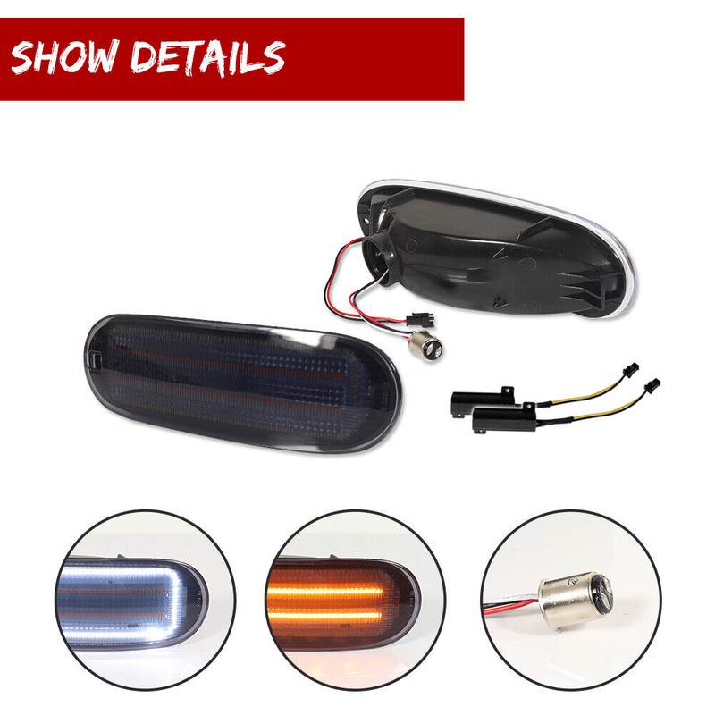MODIPIM Smoke Switchback LED Turn Signal Light Kit For 1998-2005