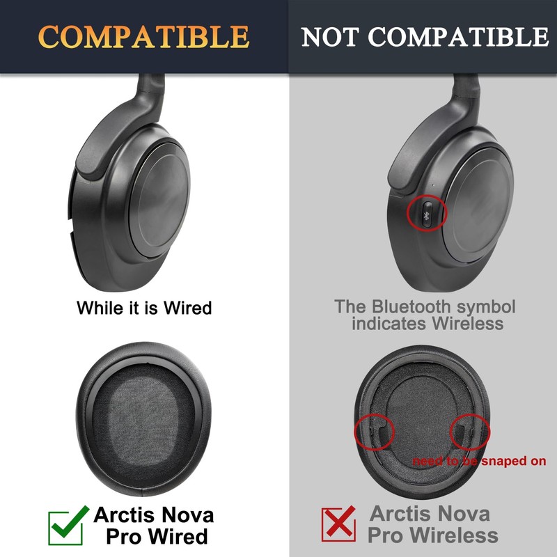 SOULWIT Protein Leather Replacement Ear Pads for Steelseries Arctis Nova