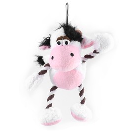 Soft Plush Pet Teeth Cleaning Protection Chewing Biting Interactive Training Toy for DogsCow