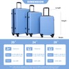 Heemab Travel Smart with 3 Piece Lightweight Luggage Set, Durable