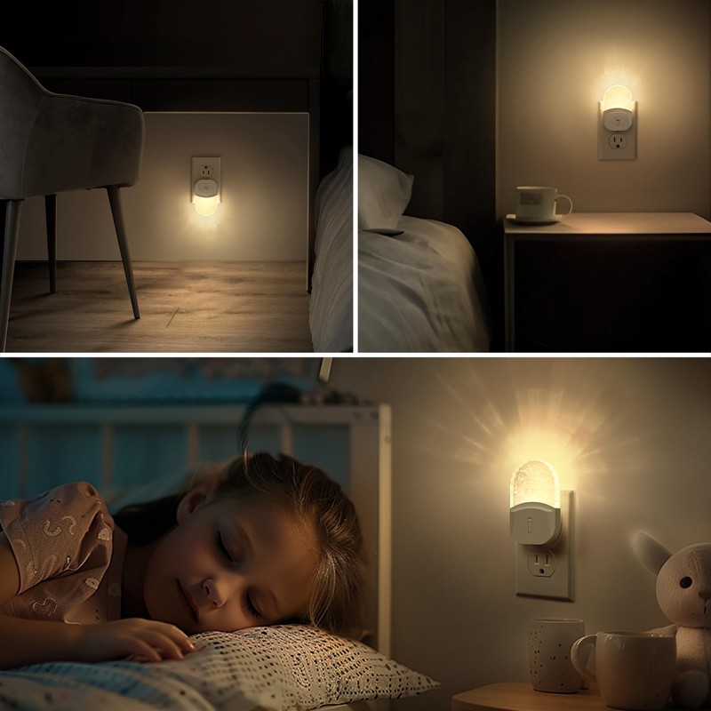 Briignite Bubble Night Light Plug in, LED Acrylic Night Light,
