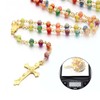 Rosary Necklace Bracelet Set, Rosary Chain Crucifix, Cross Christian Bracelet,