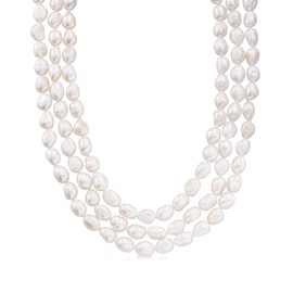 Ross-Simons 10-11mm Cultured Baroque Pearl Long Endless Necklace With Sterling Silver Shortener. 32 inches