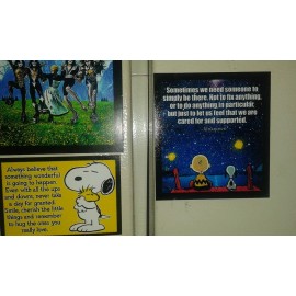 PEANUTS ☆ Snoopy & Charlie Brown Magnet  Sometimes  3.5  x 4.0 inches