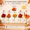 BobbleT 15 Pcs Fake Artificial Fall Mums with Pumpkin Picks,Faux