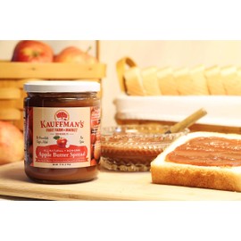 Kauffman's Fruit Farm Kauffman Orchards Homemade Apple Butter Spread, Plain, 17 Oz. (Pack of 2)