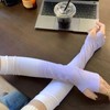 UV Protection Two-Tone Cooling Summer Arm Sleeves for Golf Purple-White Arm Sleeve 2ea