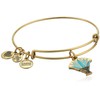 Alex and Ani Womens Blue Lotus EWB Bangle Bracelet, Rafaelian