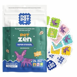 NATPAT Parches calmantes Pet Zen para Perros y Gatos: Alivio eficaz del estrés sin medicación para Viajes, Fuegos Artificiales y ansiedad por separaci