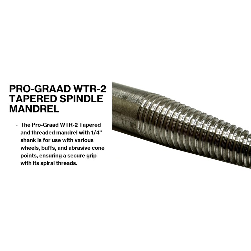 Pro-Graad WTR-2 Tapered Spindle Mandrel Threaded Screw Thread - 1/4"