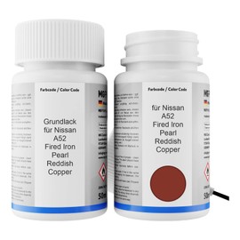 MG PRIME Autolack Lackstift Set für Nissan A52 Fired Iron Pearl/Reddish Copper Grundlack Basislack Klarlack je 50ml