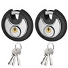 Puroma Keyed Padlock, Stainless Steel Discus Lock Heavy Duty Locks