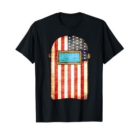 American Welder | US Flag Welding Hood Gift T-Shirt