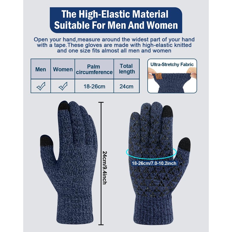 SUTIYO Winter Gloves Women's Thermal Gloves Men's Touchscreen Thickened Winter