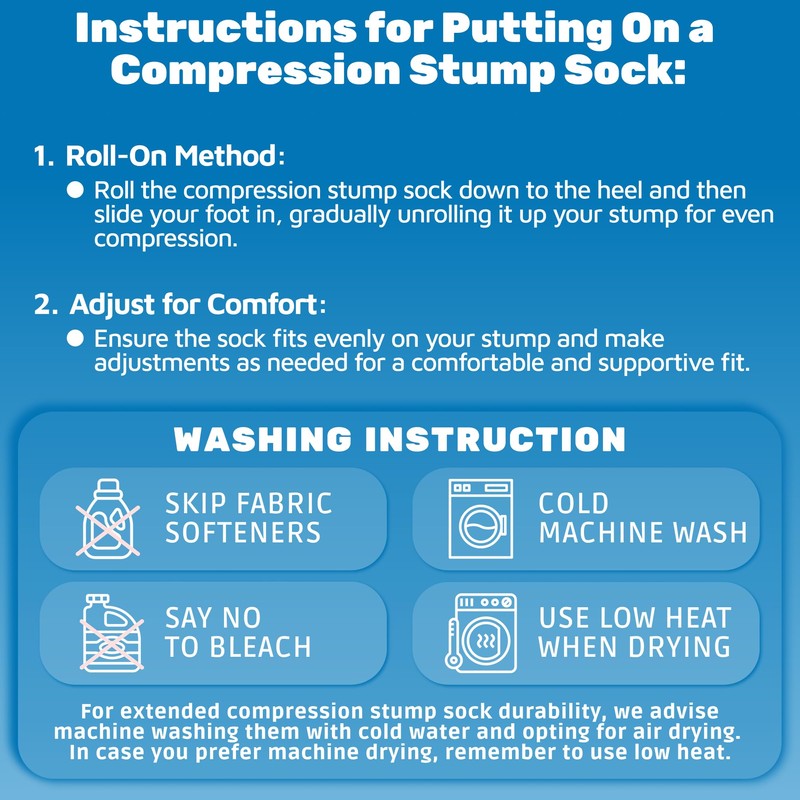 ABSOLUTE SUPPORT Above Knee Stump Shrinker, Amputee 20-30 mmHg Compression