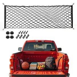 KARTONMOTOR Cargo Net for 2005-2025 Toyota Tacoma Accessories, 40" x 16" Truck Bed Organizer, Envelope Style Cargo Netting for Pickup Truck Bed