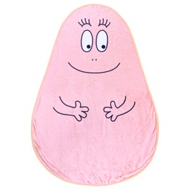 Barbapapa Die Cut Blanket, Pink Cartoon Character Shape, Soft Fleece Fabric