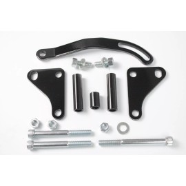 espeedpro21 Small Block Chevy Black Steel Power Steering Bracket Saginaw Pumps SBC 350 327