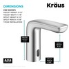 KRAUS Indy Touchless Sensor Bathroom Faucet with Control Box and