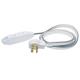 Surtek 136051 Extensión Eléctrica Plana Aterrizada, 1 m