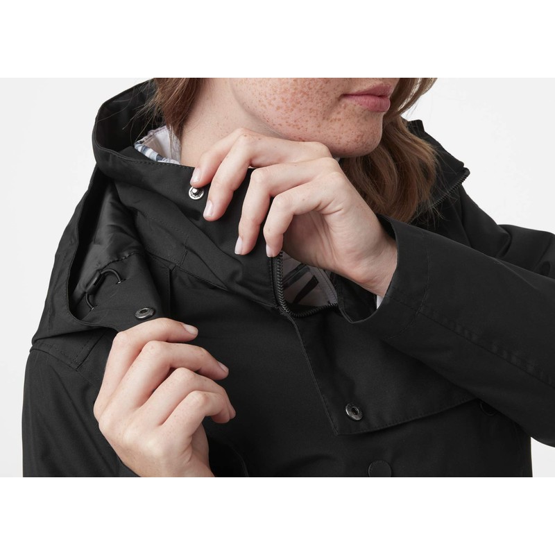 Helly-Hansen Womens Welsey Ii Trench, 990 Black, Large