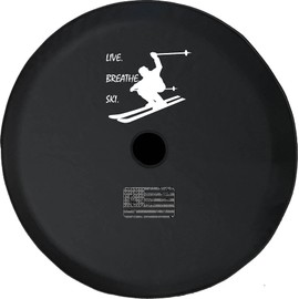 JL Spare Tire Cover Downhill Cross-Country Skiing Ski Wheel Covers Fit for SUV Accessories Trailer RV Accessories and Many Vehicles with Back-up Camera Hole