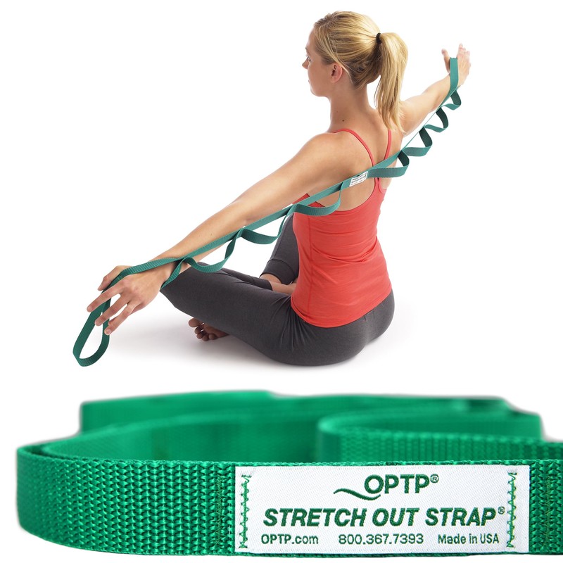 OPTP The Original Stretch Out Strap with Exercise Book, for