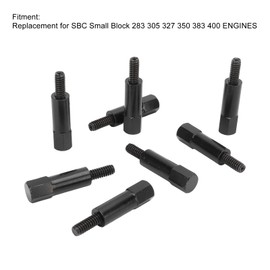 SBC Valve Cover Bolt Kit - 8pcs Black Powder Coated Set for Small Block 283 305 327 350 383 400 Engines