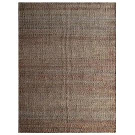 Hand Woven Jute ECO-Friendly Solid Area Rugs - 5'x8', Rectangle Light Brown Color, Solid Plain, High Pile, Natural Fiber, Outdoor Indoor Handmade Area Rugs for Living Room, Bed Room (J00008)