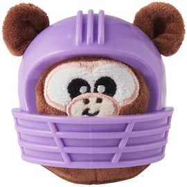 Outward Hound Helmet Headz Monkey Dog Toy, Plush Squeaky Fetch Ball, Durable Dog Toy for Active Play, Multicolored, Small