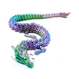 BNREOZA Pack of 1 Realistic 3D Printed Dragon, Movable 3D Printed Dragon, Movable Full Body Dragon, Rainbow Toy Decoration, Dragon Toy for Adults, Children (Red, Blue, Green)