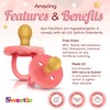 Sweetie - Chupete de goma rosa de goma natural redondeado