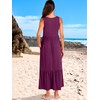 ANRABESS Womens Summer Maxi Dresses Fit & Flare Flowy V