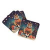 Tiger Christmas Foam Coasters