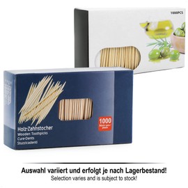 com-four® 4000 x Wooden Toothpicks - Toothpicks 6.5 cm - Wooden Cocktail Picks - Wooden Sticks for DIY Projects, Crafts - as Tool, Repair and Cleaning (4000 Pieces - Set6)