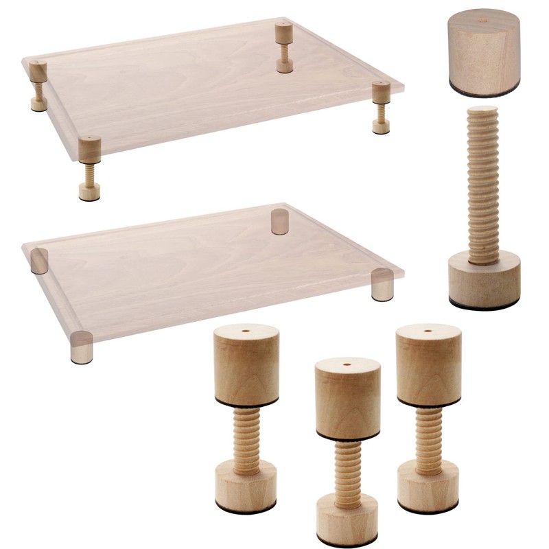 ANFU Cutting Board Adjustable Feet, Wood Adjustable Feet for Countertop