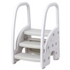 Toddler 3 Step Stool for Bathroom Sink Kitchen Counter Plastic