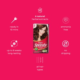 Bigen Speedy Conditioning Colour | Easy & Speedy Application | No Ammonia | with Natural Herbal Extracts - Warm Chestnut No. 3