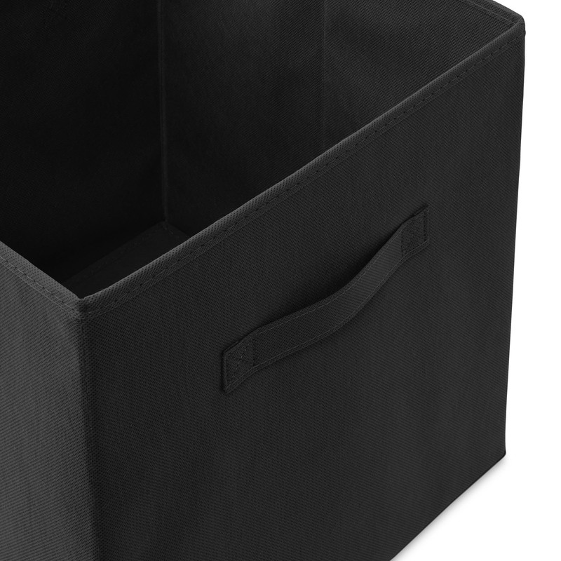 Casafield Set of 6 Collapsible Fabric Cube Storage Bins, Black