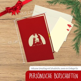 LIN PopUp®, LIN17150, pop-up Christmas card, pop-up Christmas, Christmas card, 3D Christmas cards, 3D card, Christmas, N426