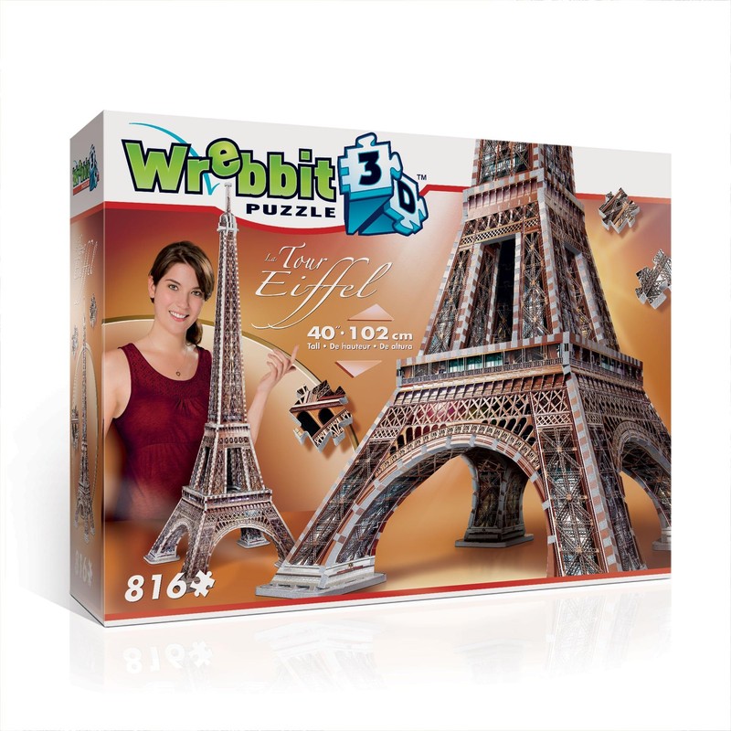 Wrebbit3D Eiffel Tower 3D Puzzle | 816 Jigsaw Puzzle Pieces