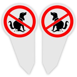 Pack of 2 No Dog Toilet Signs, No Dog Poop Signs for Yard, Versatile No Dog Fouling Sign, Attention-Grabbing Dog Fouling Signs, Essential for Home and Park - 300 x 150 mm